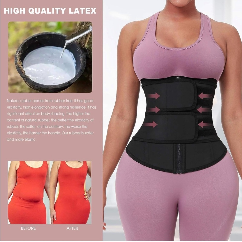 Waist Trainer for Women 2 Straps 7 Bones Workout Sauna Trimmer Exercise Corset - Picture 10 of 16